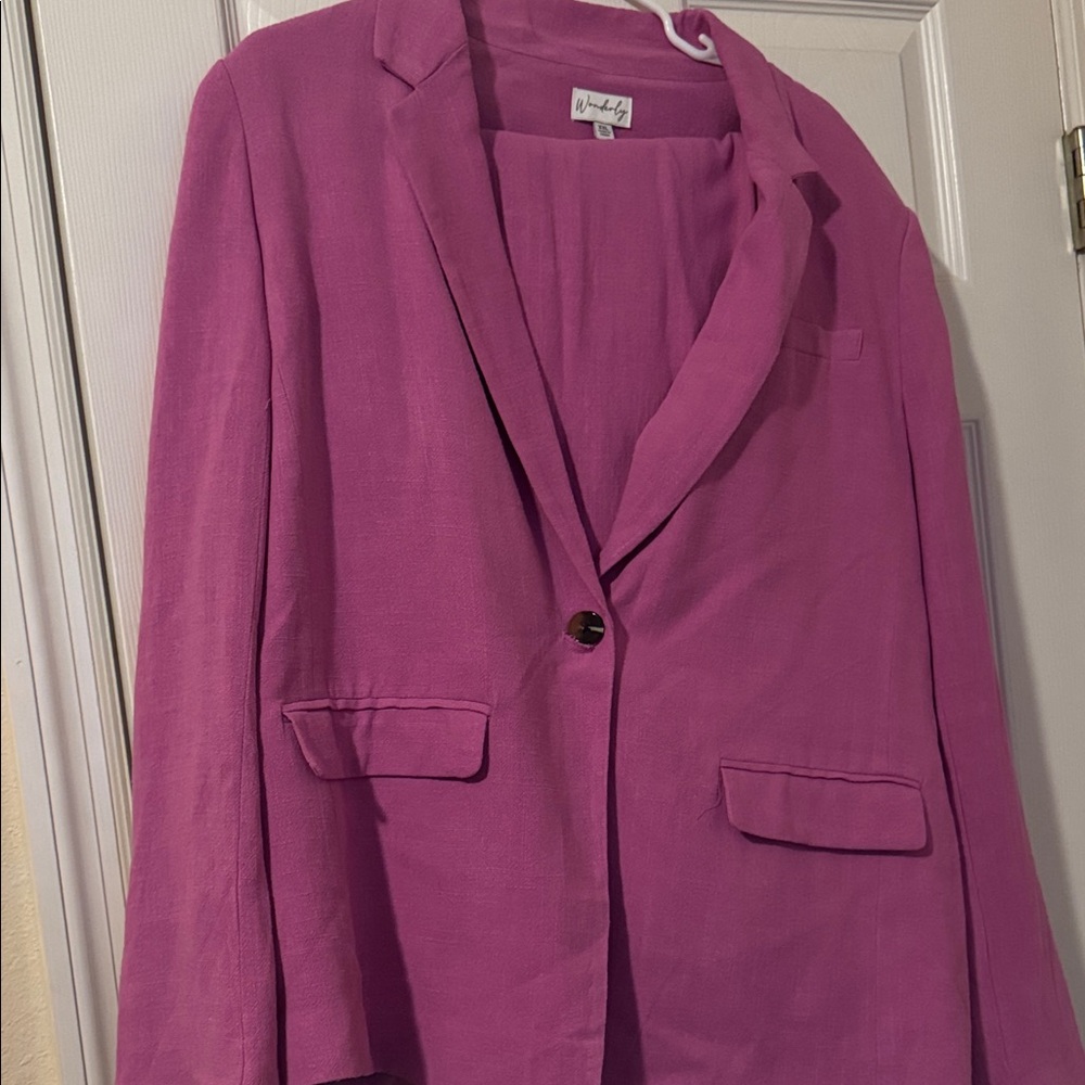 Wonderly Fuchsia Blazer/ slack pantsuit